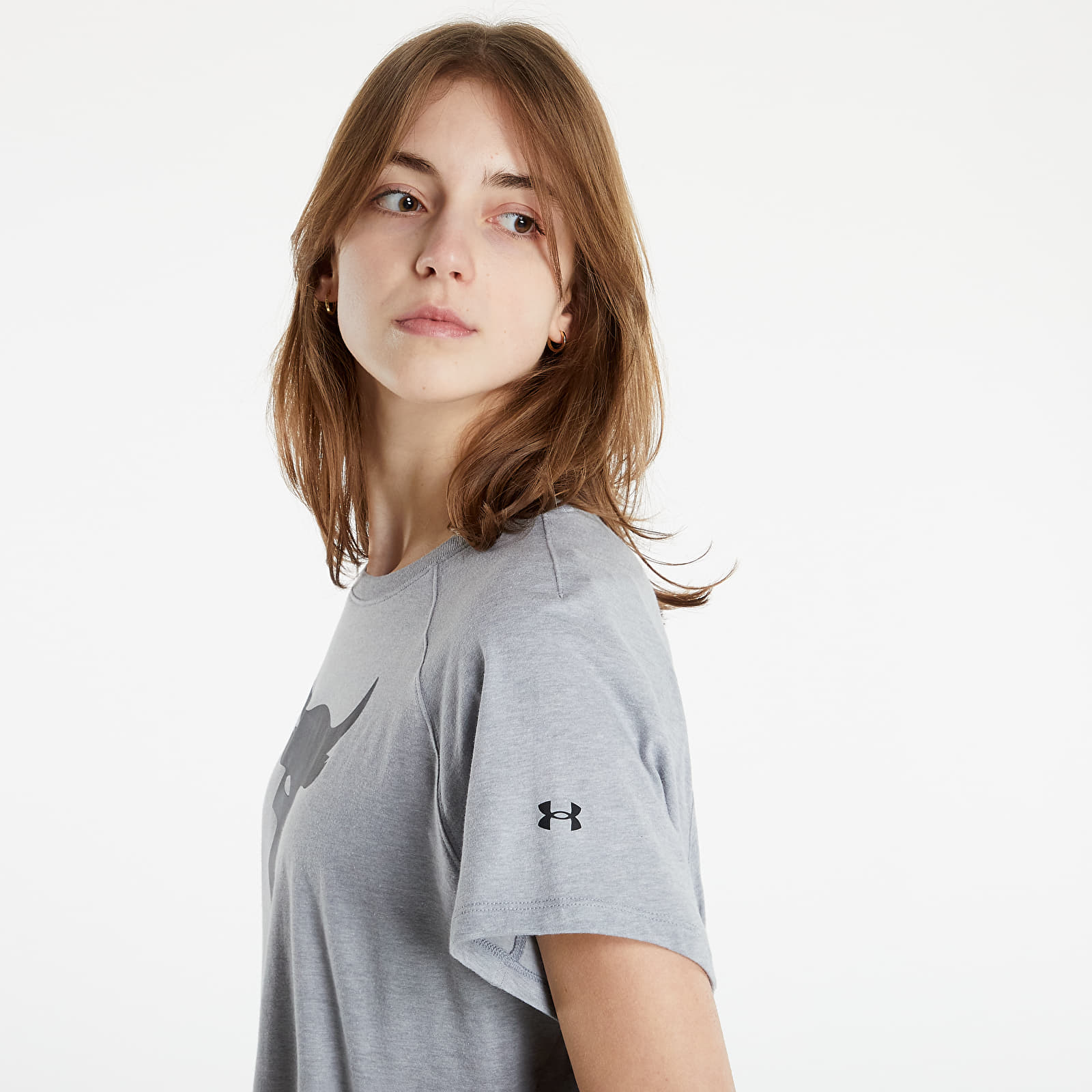 Magliette Under Armour Project Rock Bull SS Steel Light Heather