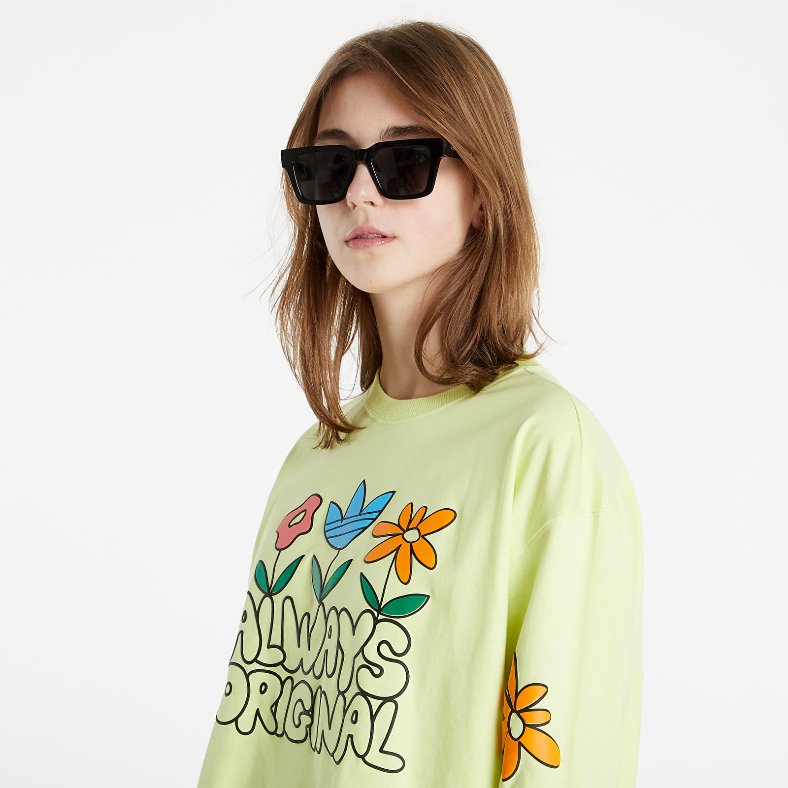 Marškinėliai adidas Graphic Long Sleeve Pulse Yellow