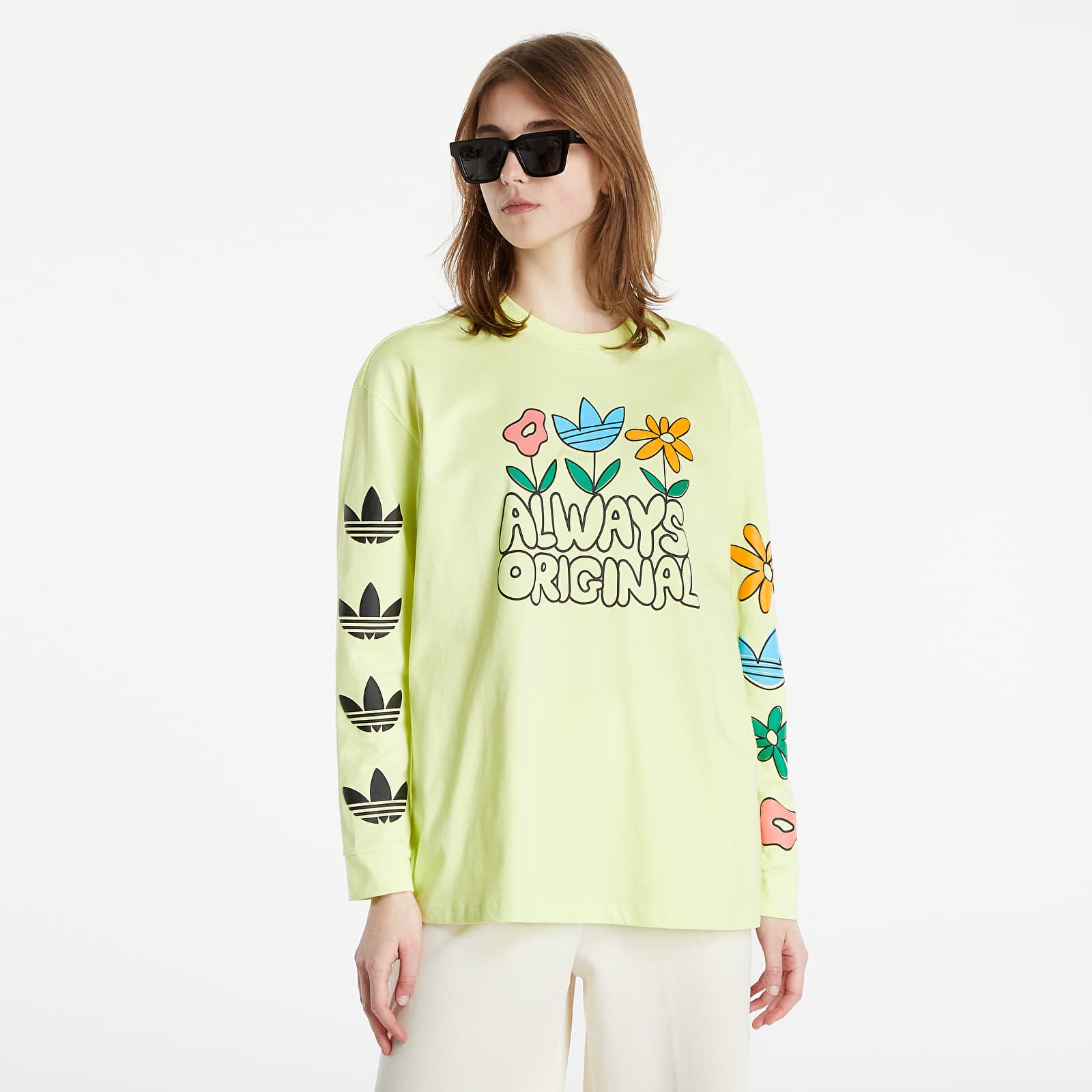 Marškinėliai adidas Graphic Long Sleeve Pulse Yellow