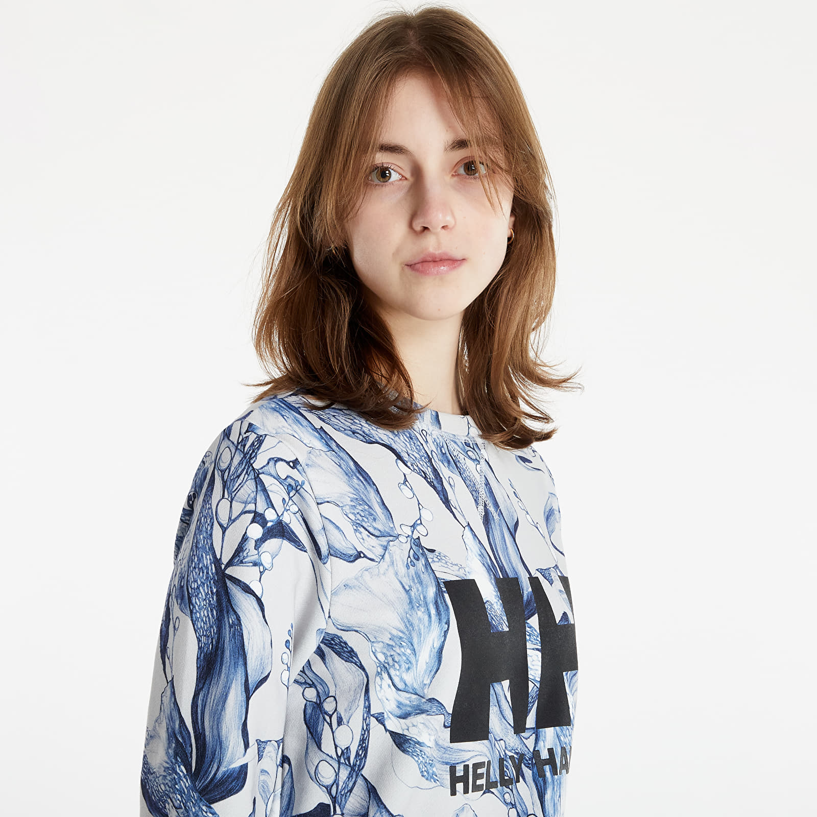 Kapucnis pulóverek és pulcsik Helly Hansen W Hh Logo Crew Sweat Esra Grey Fog Esra