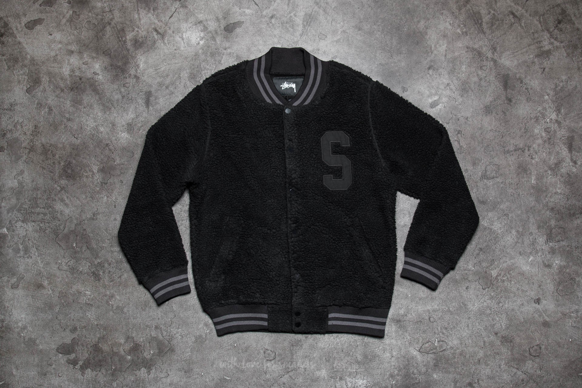 Jackets Stussy S Varsity Baseball Jacket Black Footshop