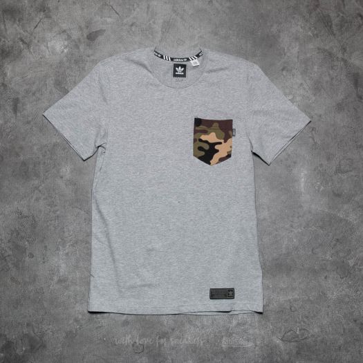 T-Shirts and shirts adidas Camo Pocket Tee Heather Grey Footshop