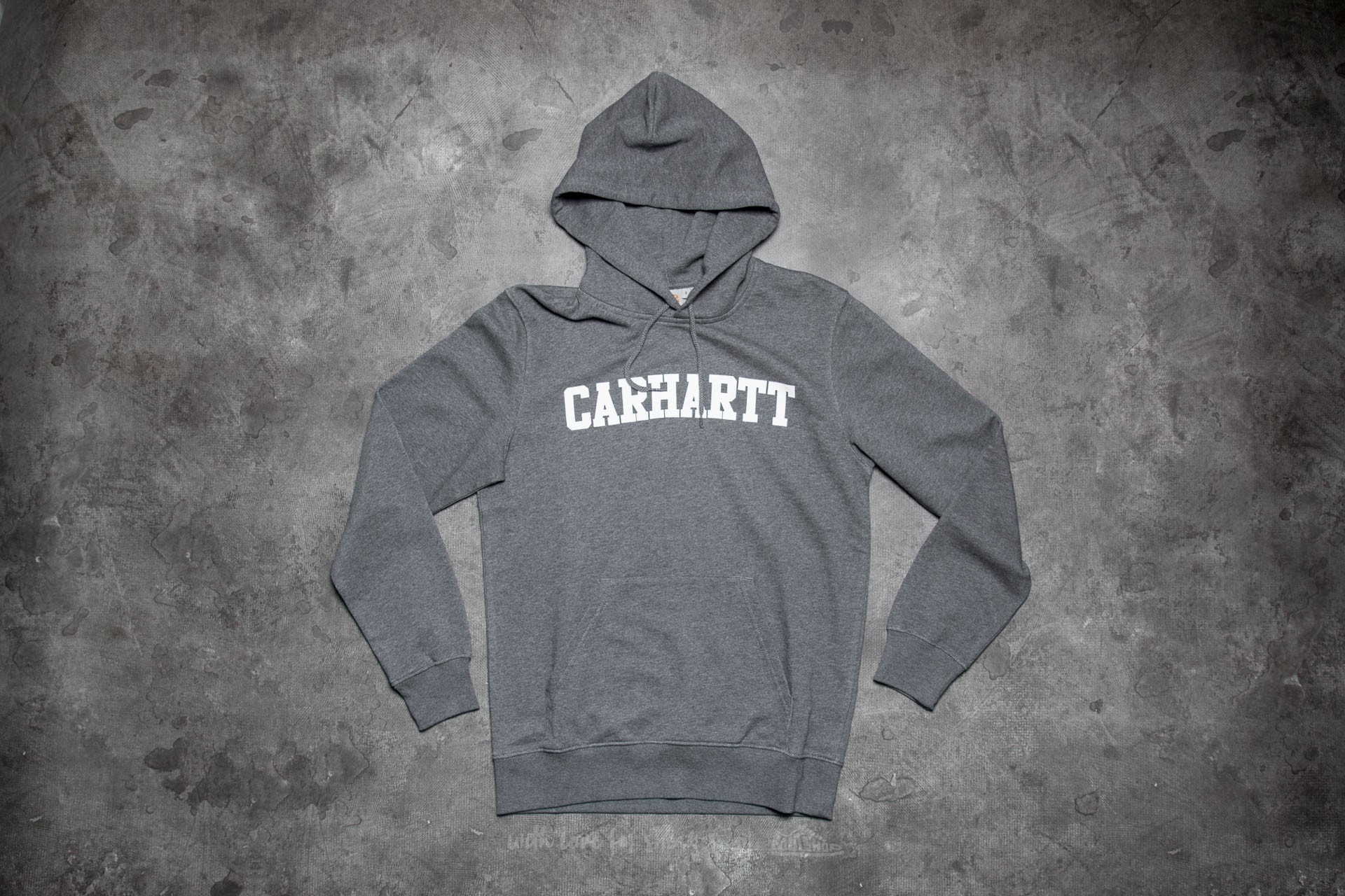 Sudaderas Carhartt WIP Hooded College Sweat Dark Grey Heather/ White