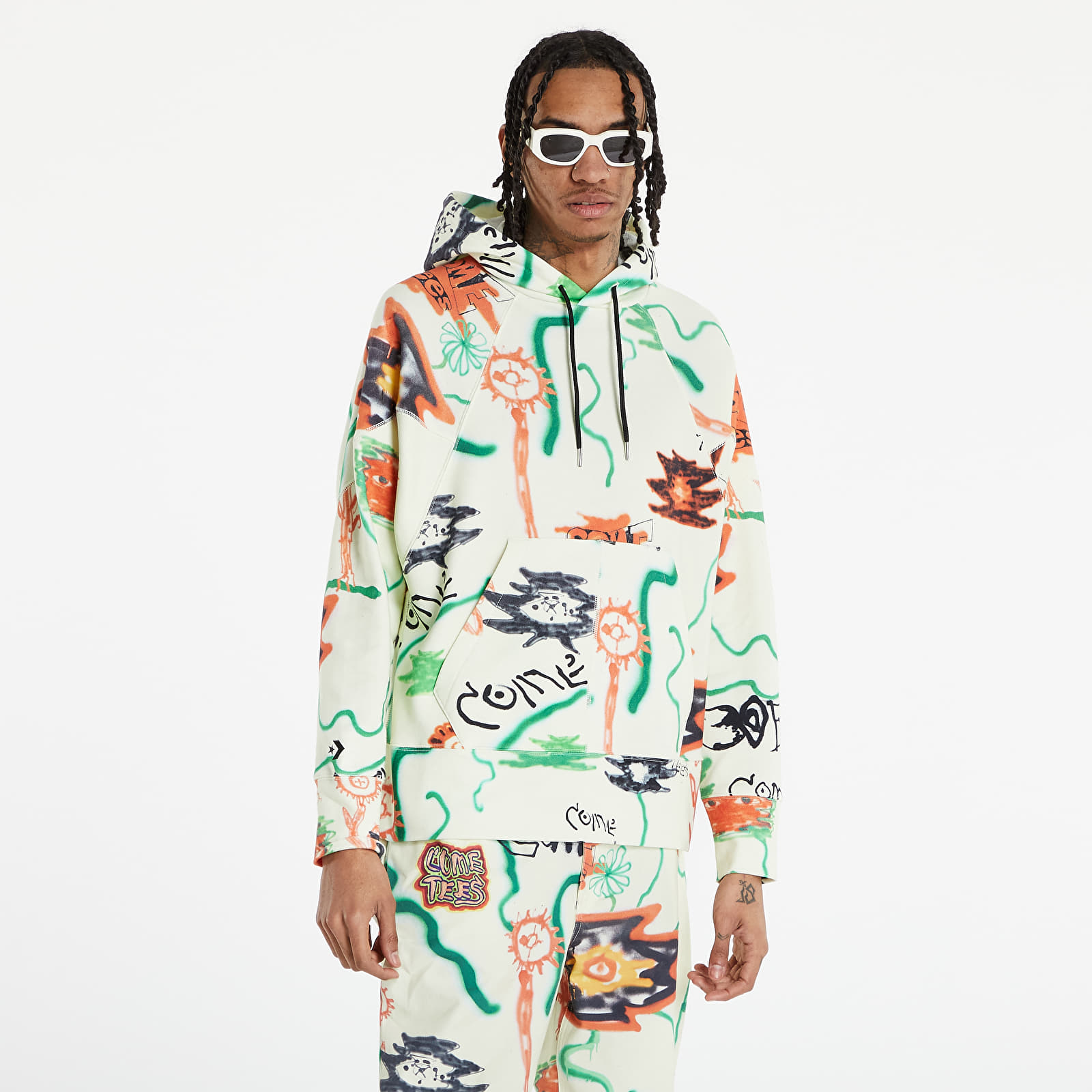 Sweatshirts Converse x Come Tees Triangle Hoodie Floral