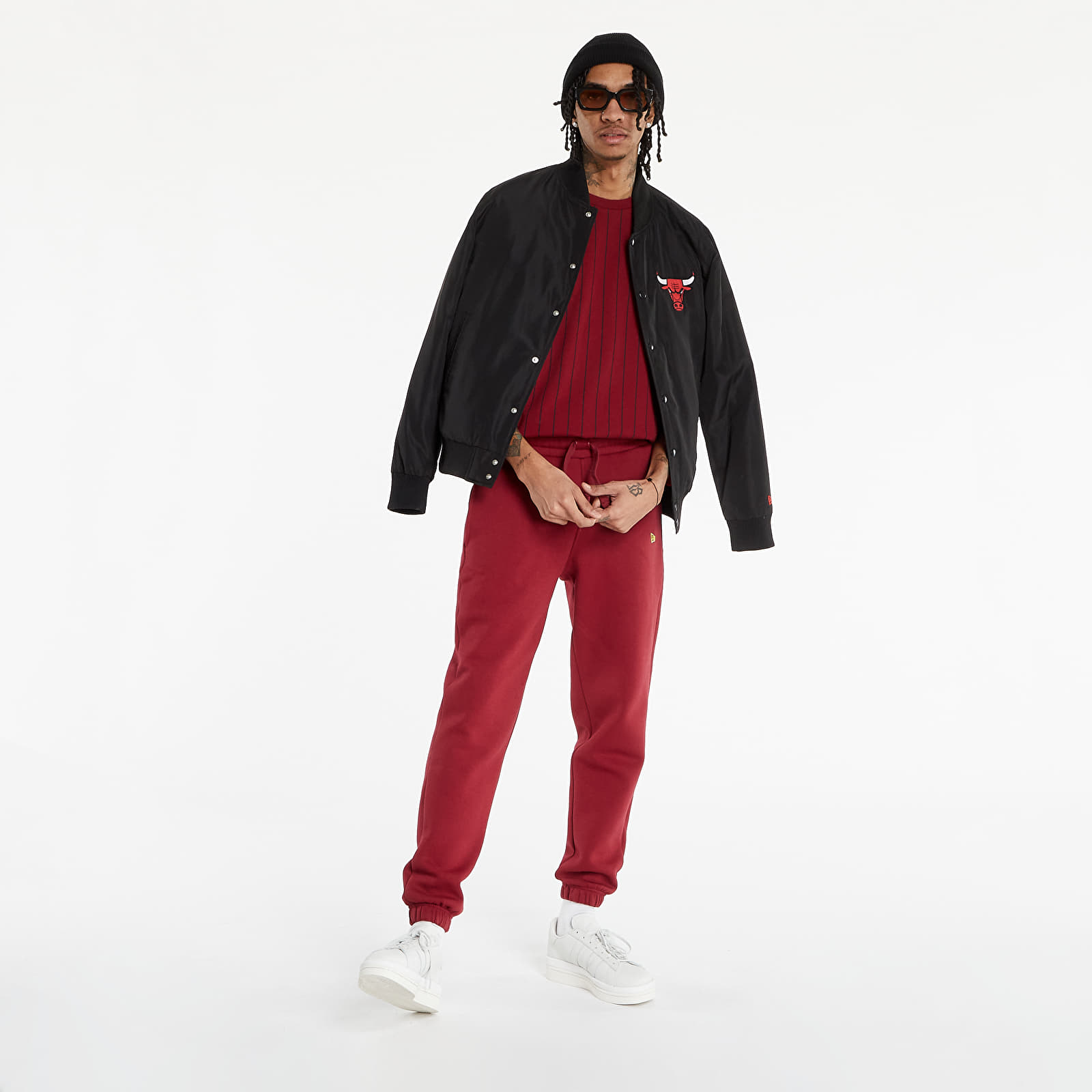 Chaquetas y abrigos New Era Chicago Bulls NBA Team Logo Bomber Jacket Black