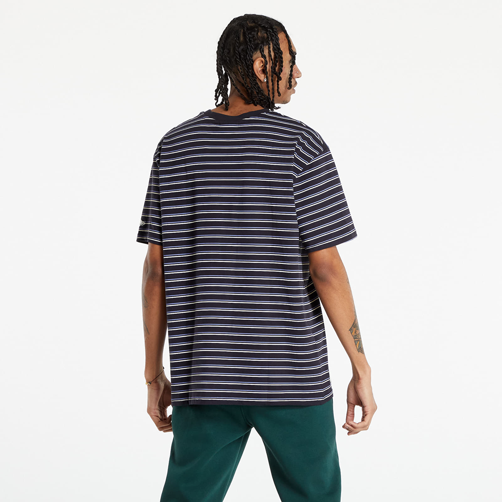 Pólók New Era MLB Heritage Oversized Stripe T-Shirt New York Yankees Navy