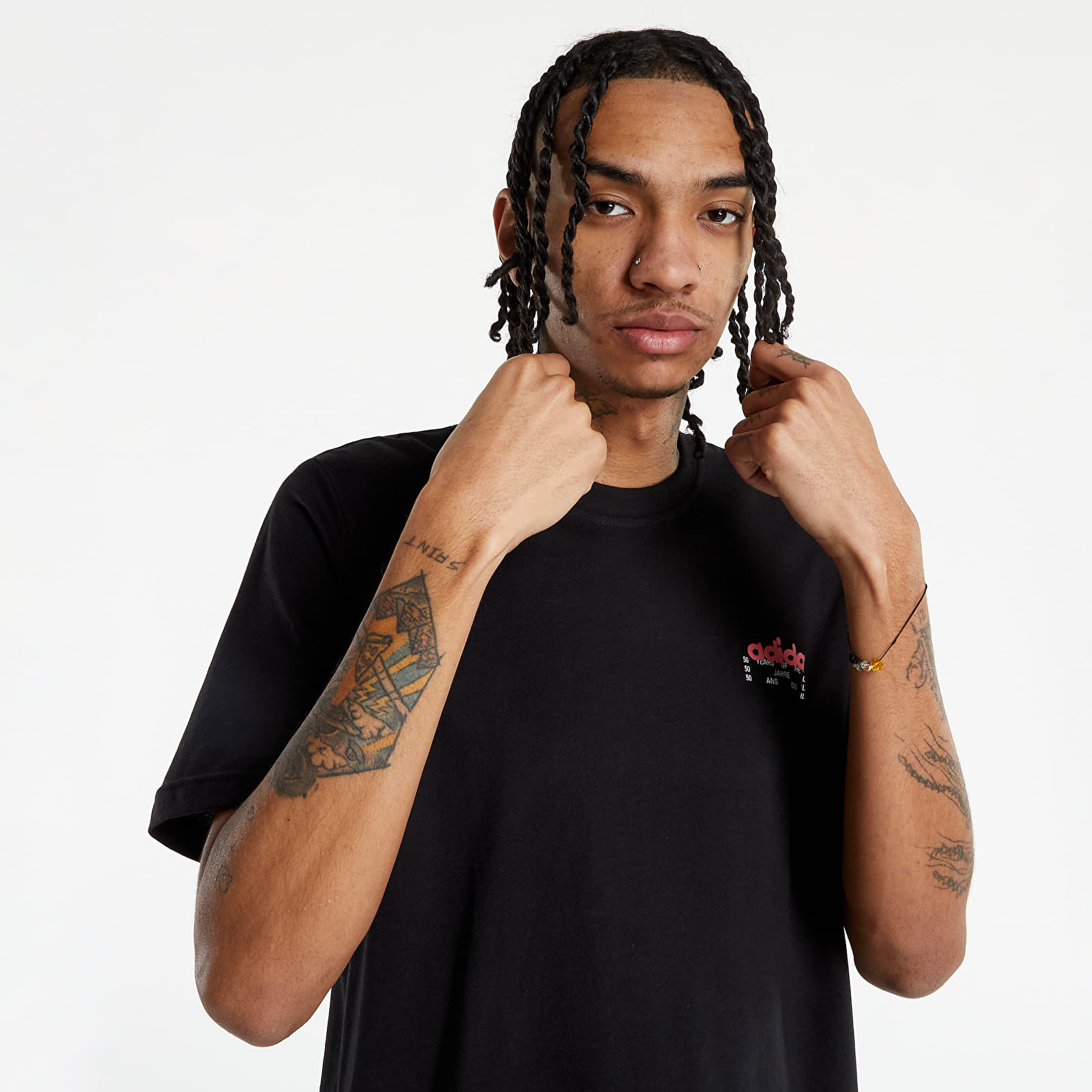 Magliette adidas Graphic Behind the Trefoil Tee Black