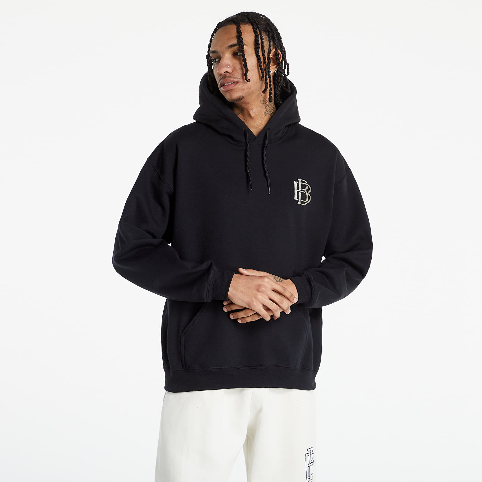 Sudaderas Blood Brother Phantom Chest Embroidery Hoodie Black