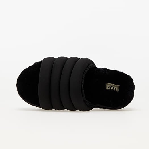Ugg fur slides black best sale
