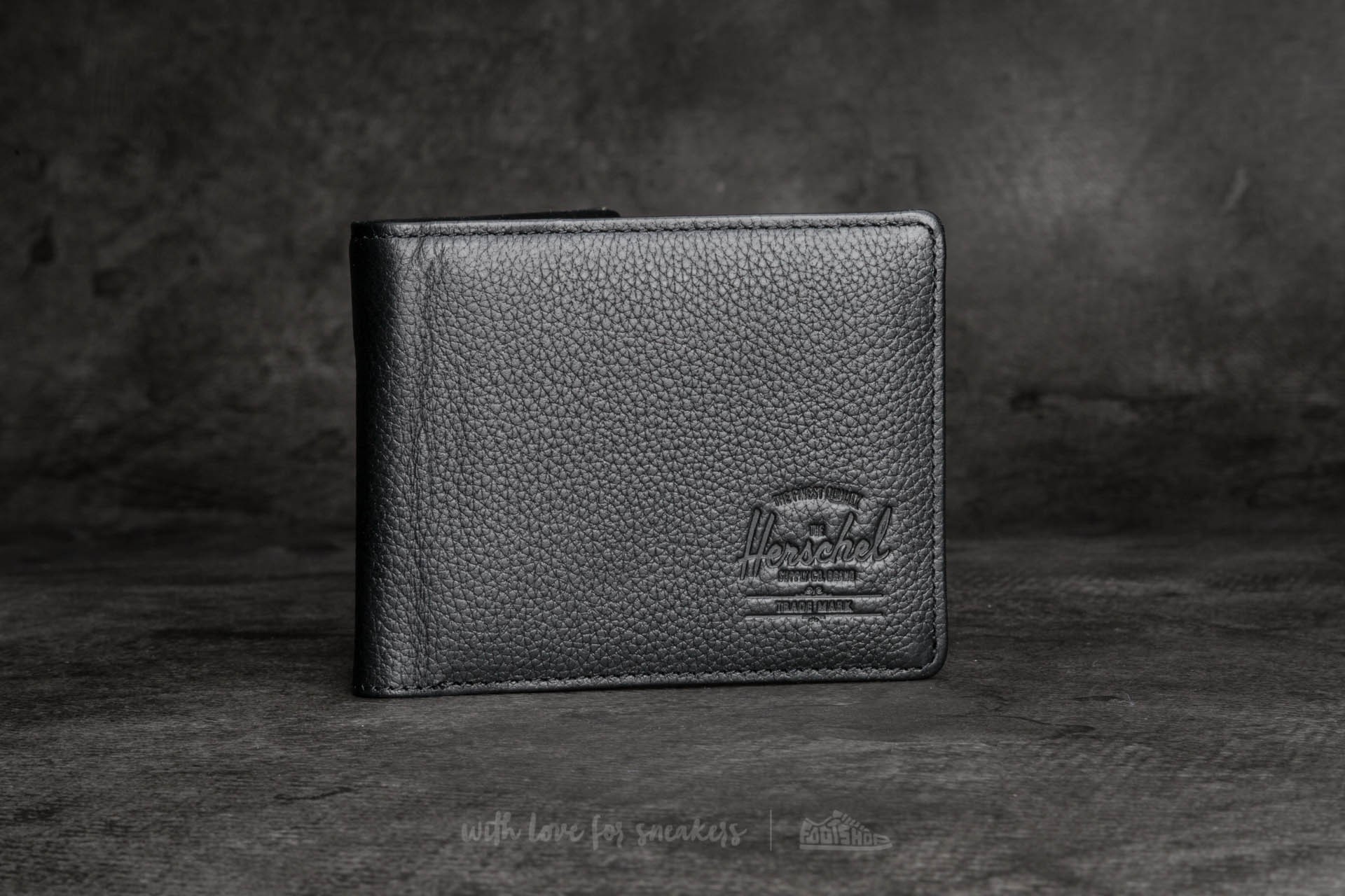 Wallets Herschel Supply Co. Hank Leather Wallet Black Pebbled