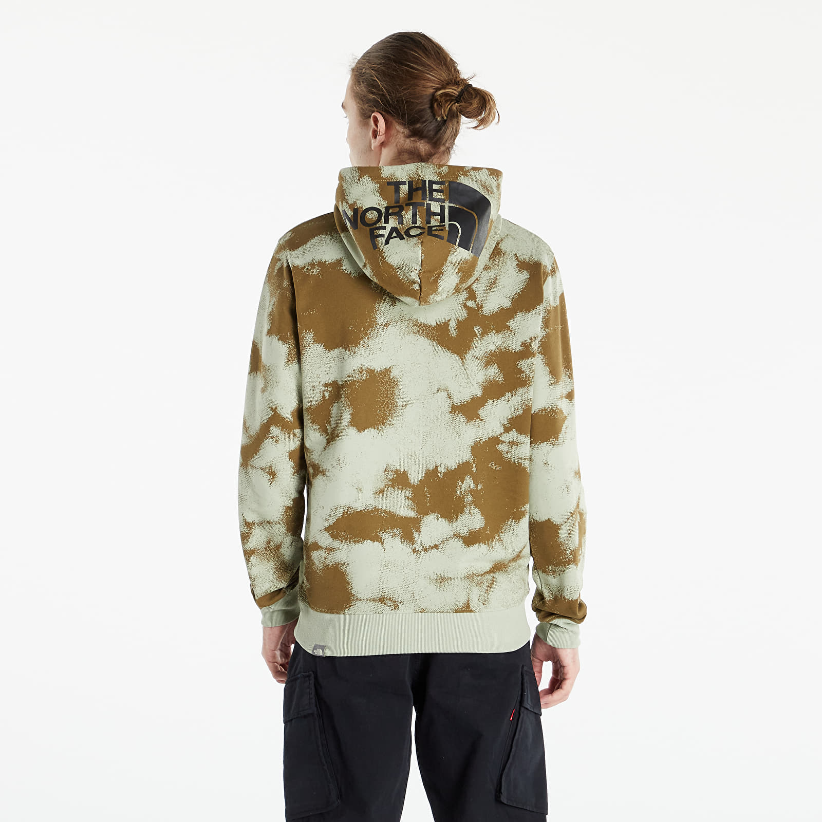 Džemperiai su gobtuvais ir džemperiai The North Face M Seasonal Drew Peak Pullover Light Military Olive Retrodyeprint
