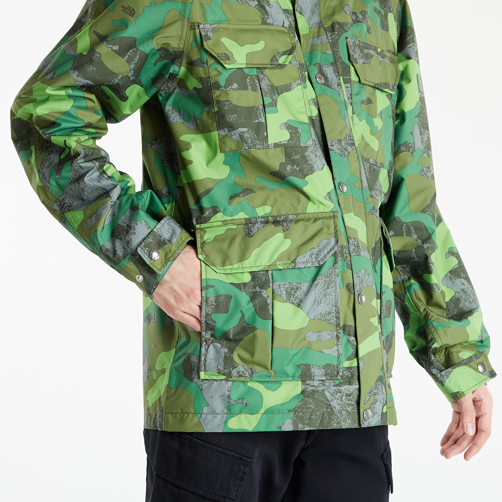 Chaquetas The North Face M Printed Dryvent Mountain Parka Tea Green Tnf Camo Print