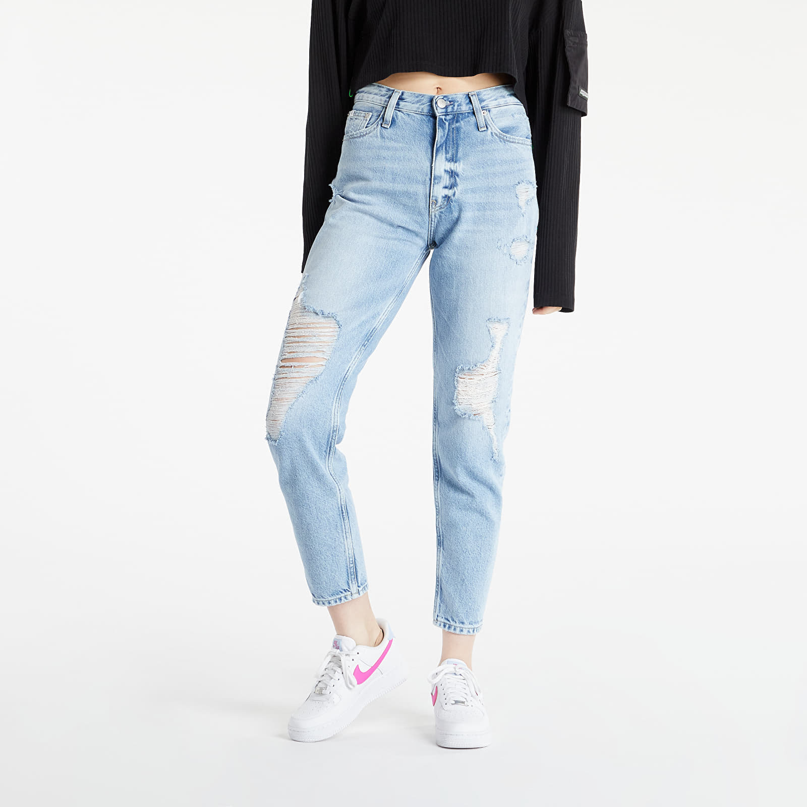 Džínsy a nohavice Calvin Klein Jeans Mom Jeans Denim Medium