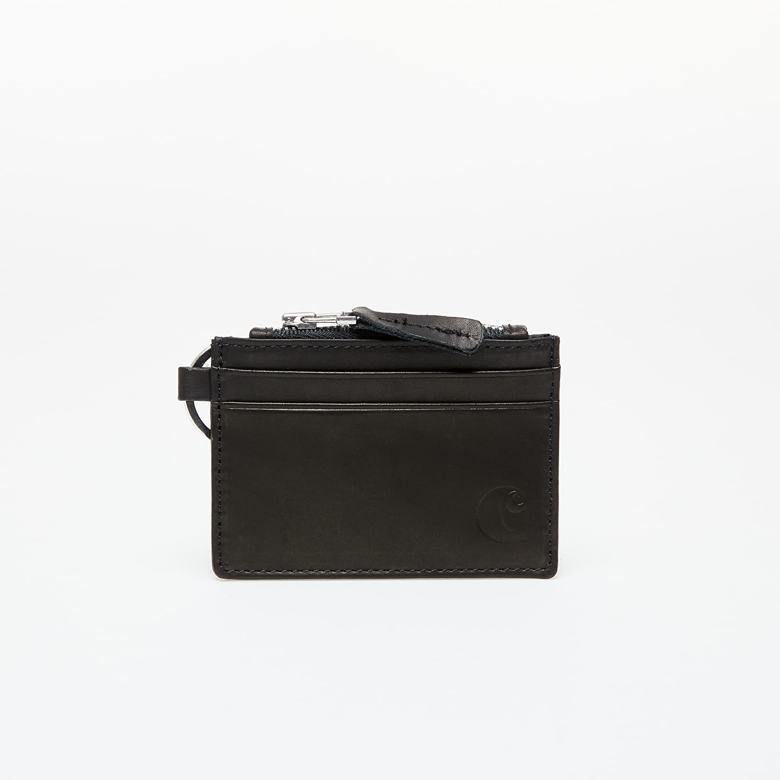Geldbörsen Carhartt WIP Leather Wallet With m Ring Black