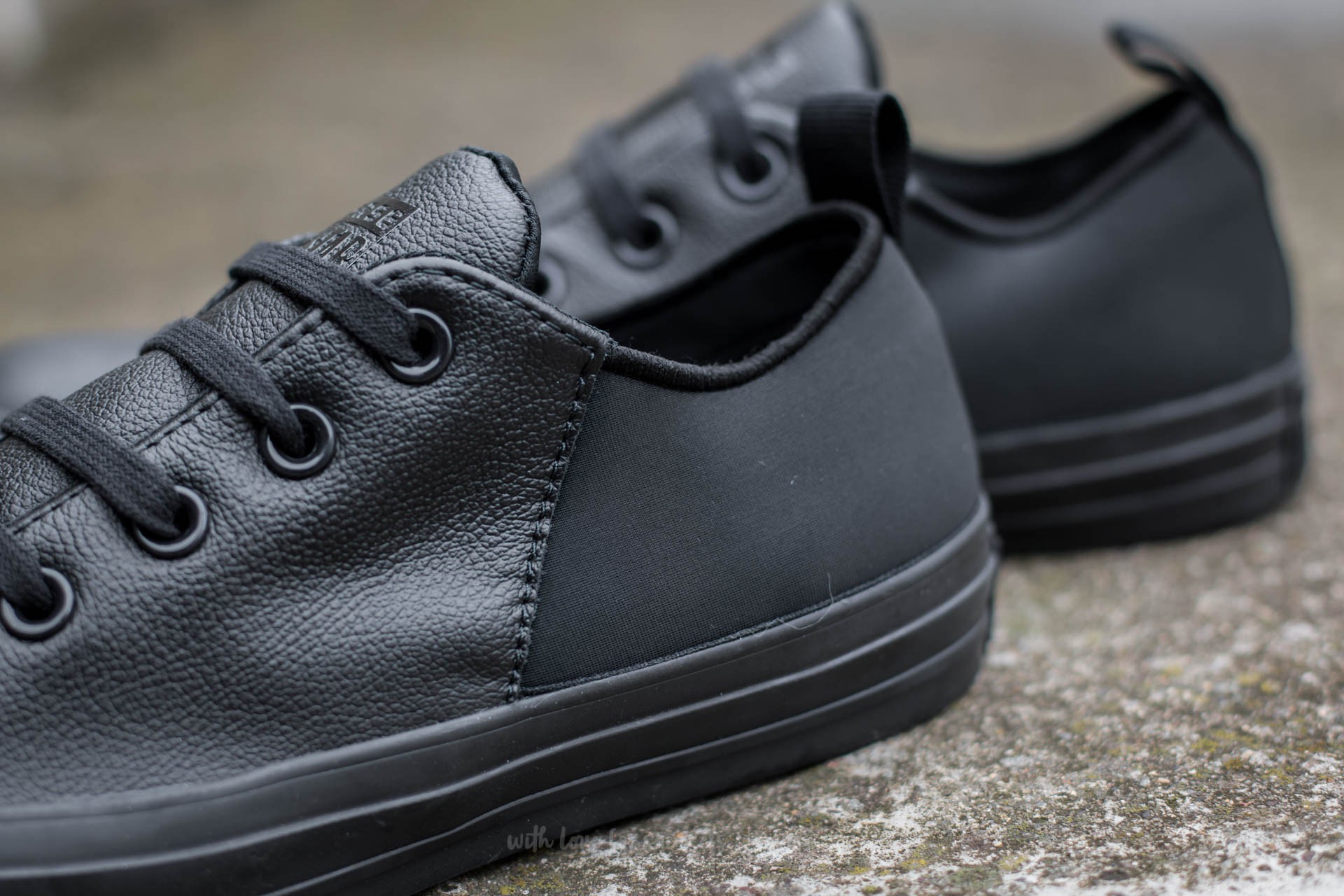 Women's shoes Converse Chuck Taylor All Star Abbey Monochrome Leather Black/ Black/ Black