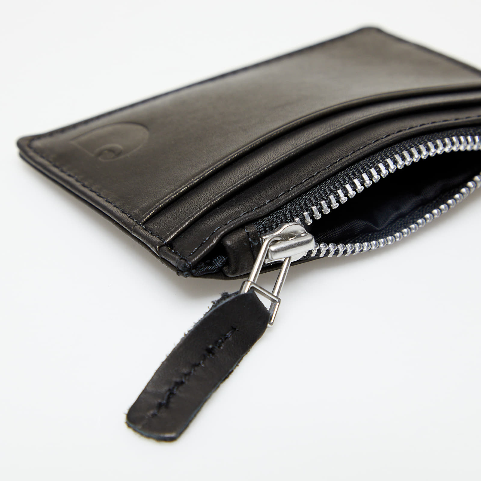 Geldbörsen Carhartt WIP Leather Wallet With m Ring Black