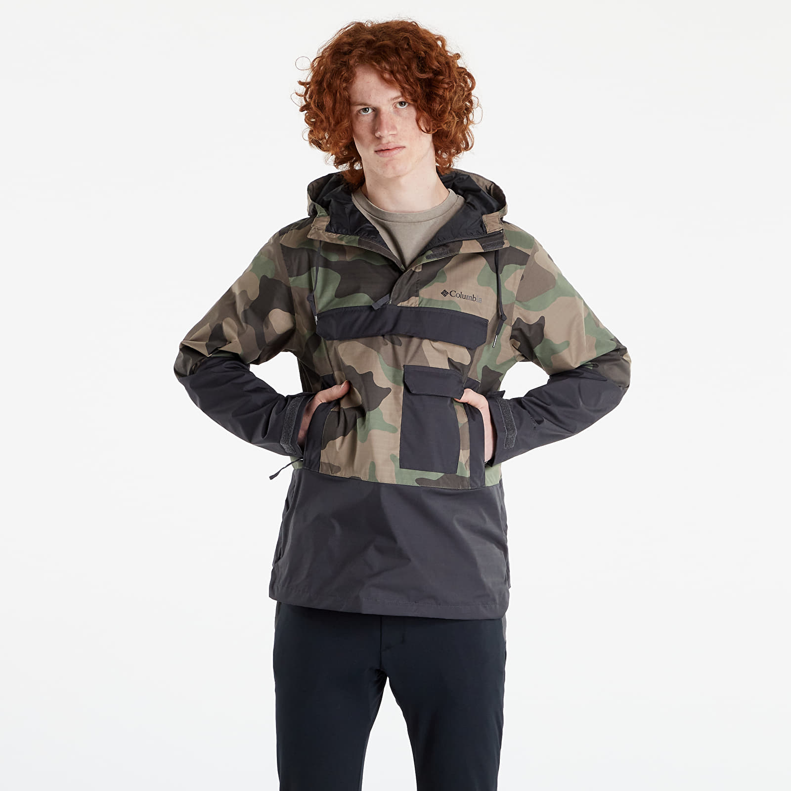 Jakas Columbia Buckhollow Anorak Jacket Camo/ Black