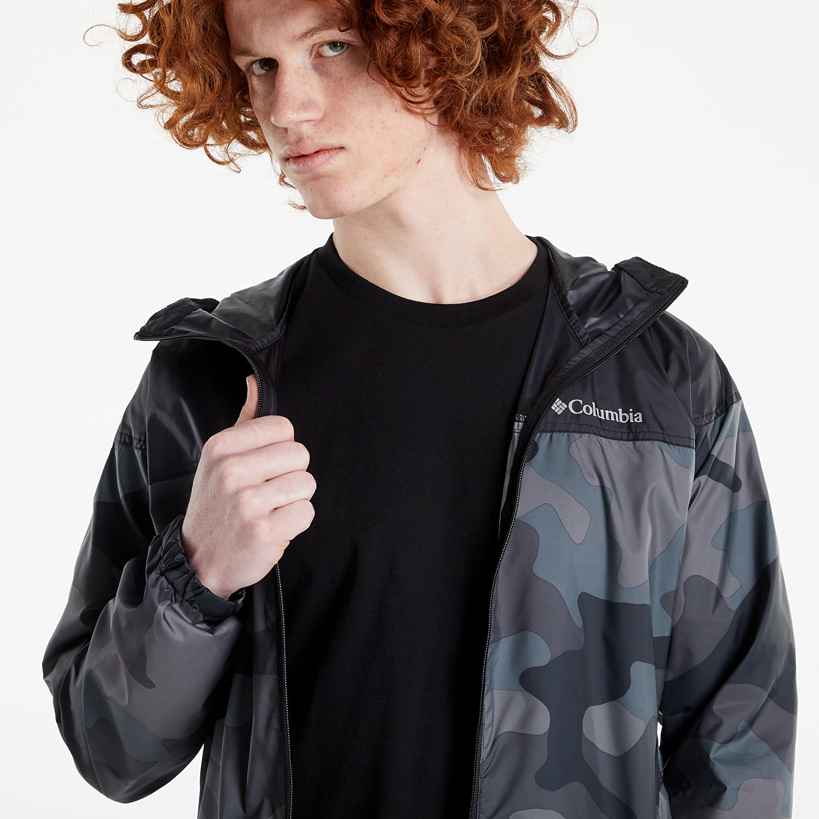 Kurtki Columbia Flash Challenger Novelty Windbreaker Jacket Camo/ Black