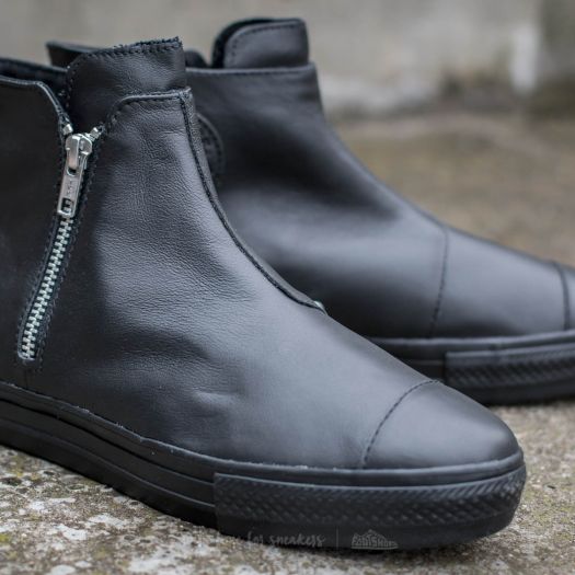 Converse Chuck Taylor All Star High Line Premium Leather Black Black Black Footshop