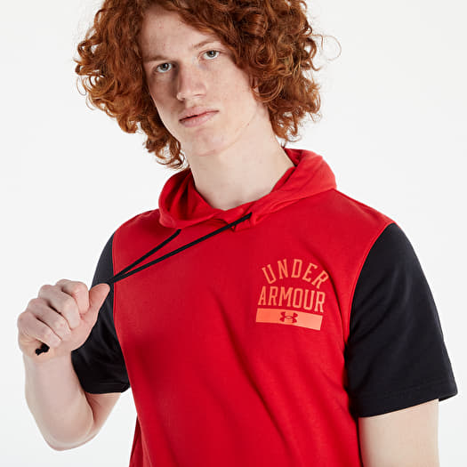 Under Armour Rival Terry Cb SS Hoodie Red Beta Footshop