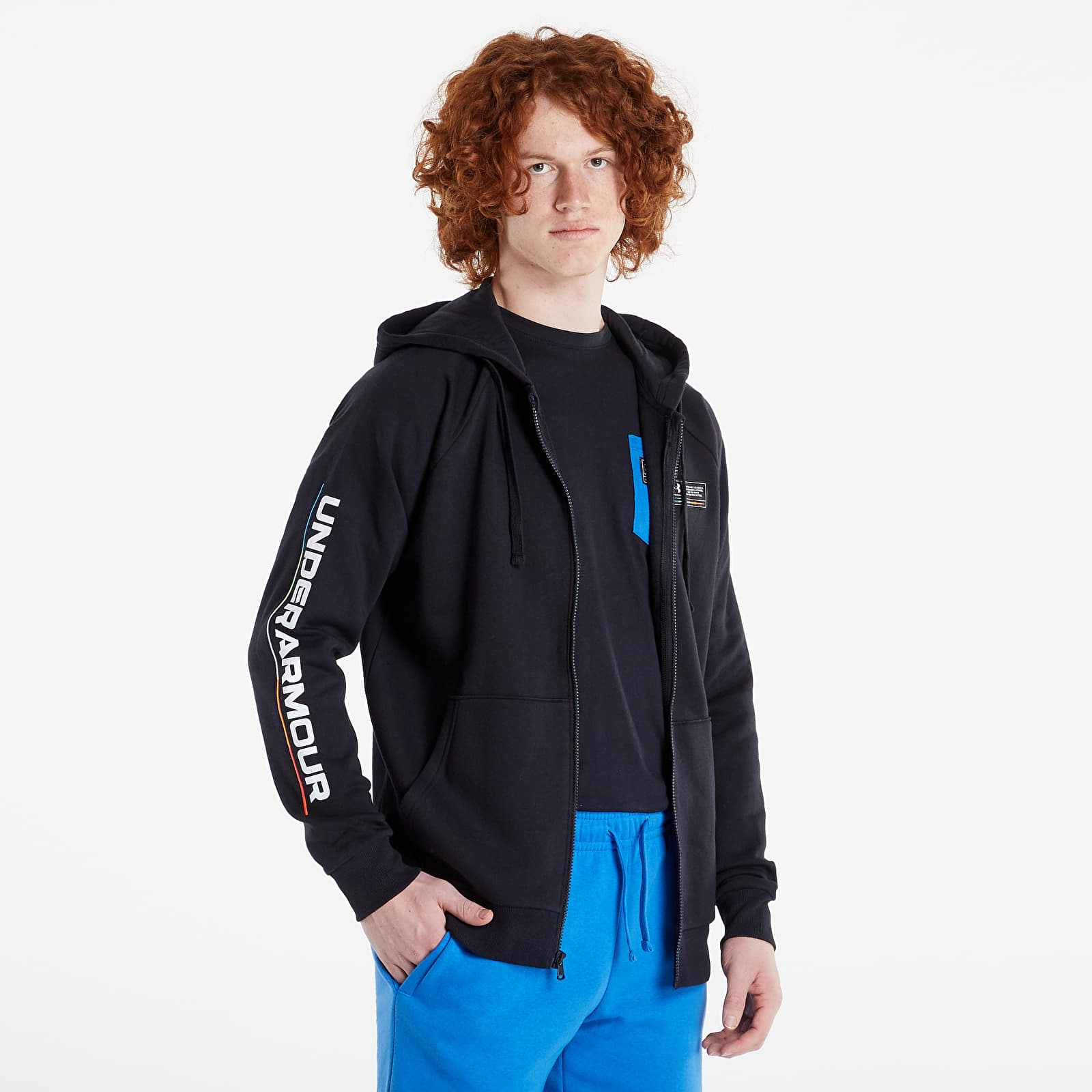 Kapucnis pulóverek és pulcsik Under Armour Rival Fleece Chroma Fz Hd Black/ White
