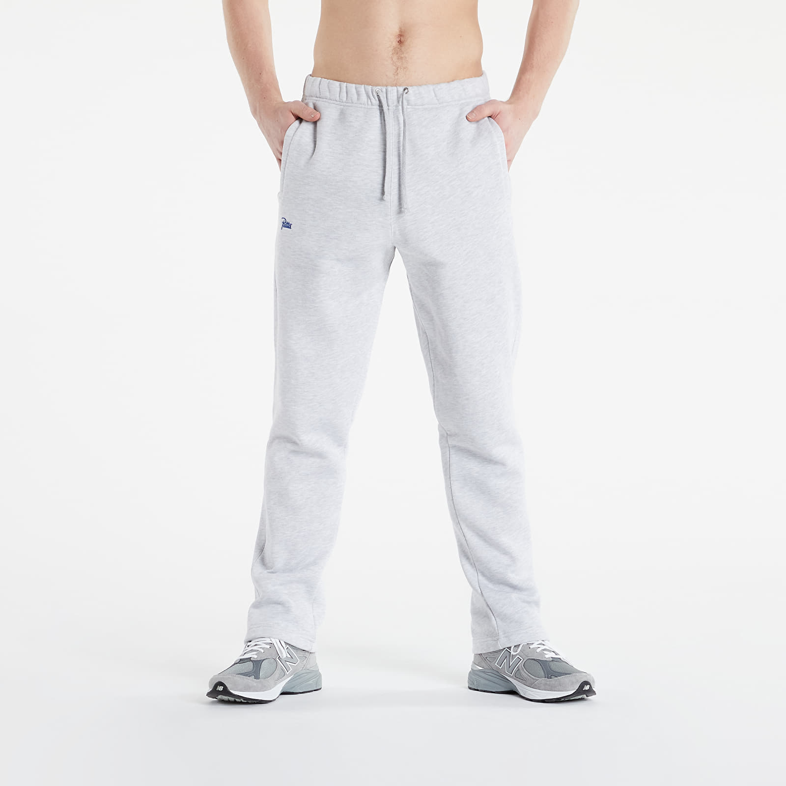 Tepláky Patta Lucky Charm Straight Jogging Pants Snow Melange Grey