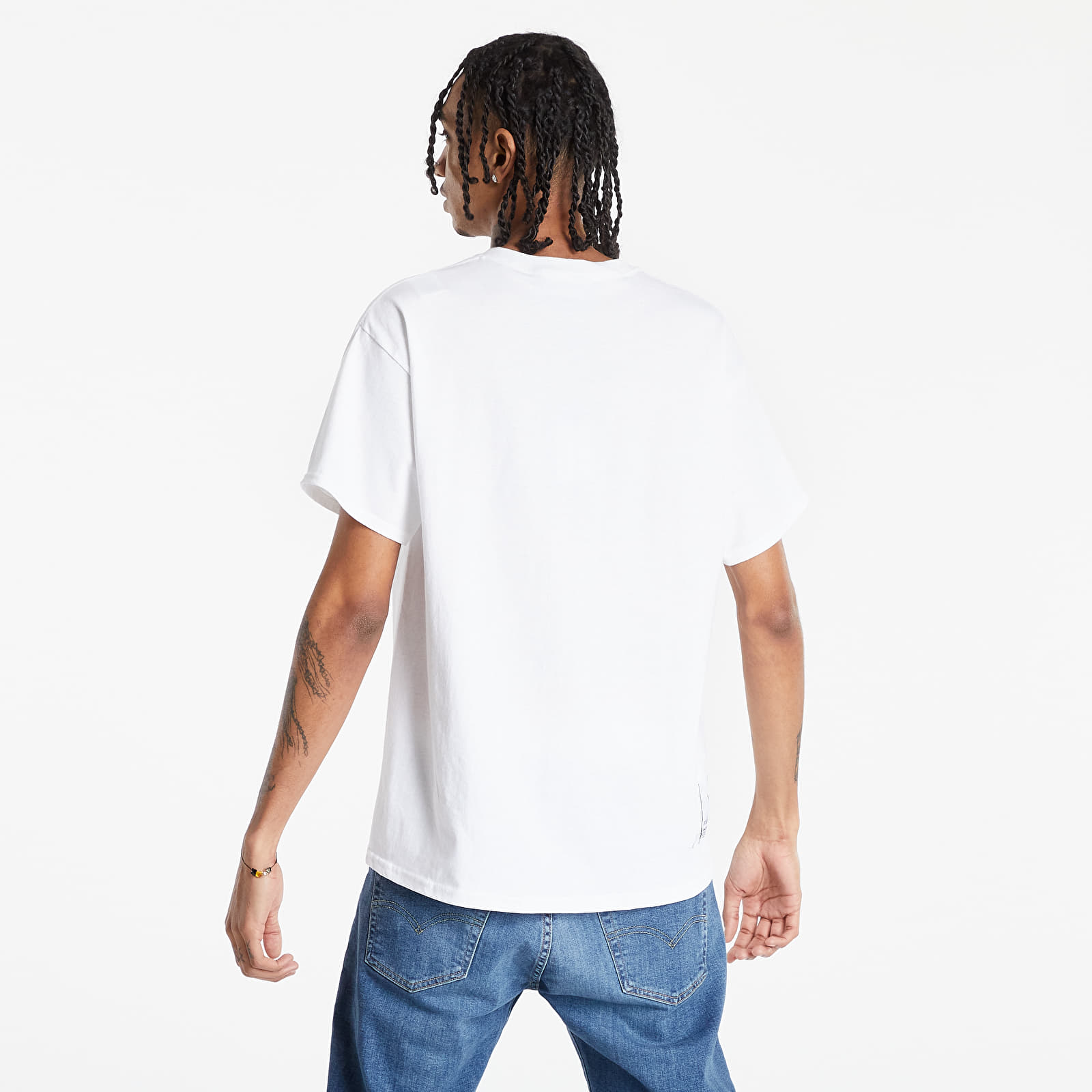 Trička Blood Brother Phantom Chest Embroidery SS Tee White