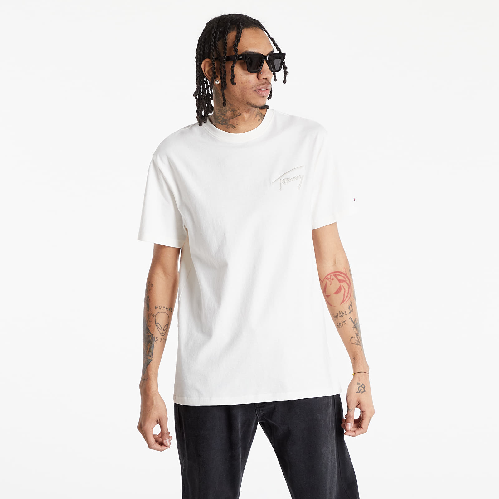 T-shirts Tommy Jeans Tommy Signature Tee Ancient White