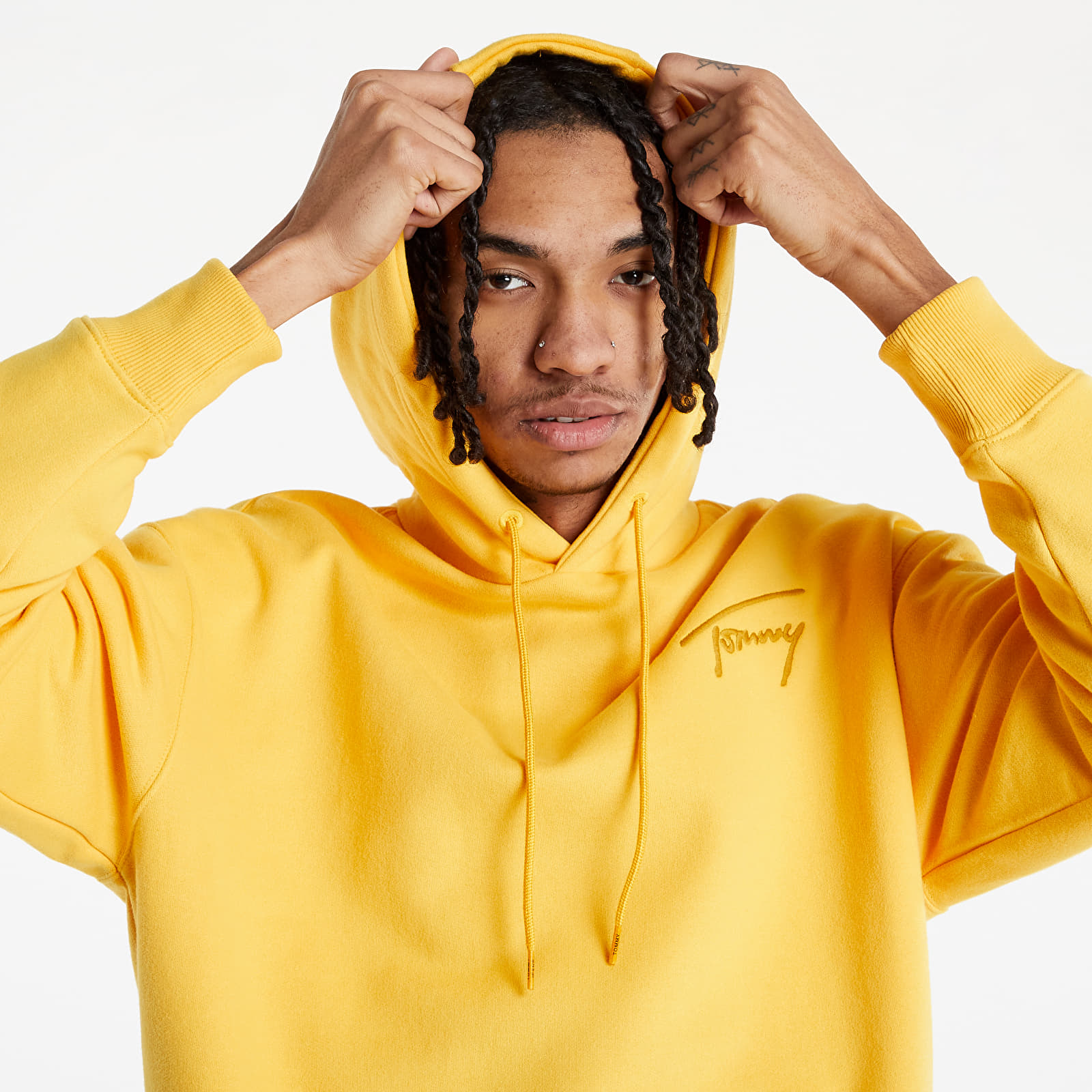 Hoodies and sweatshirts Tommy Jeans Signature Hoodie Prairie Yellow Footshop