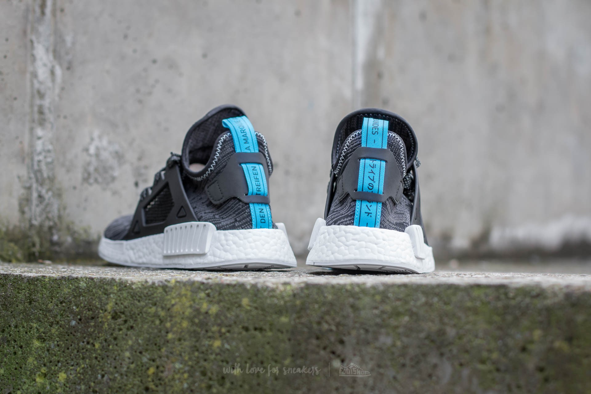 Men s shoes adidas NMD XR1 PK Utility Black Core Black Bright Blue Footshop