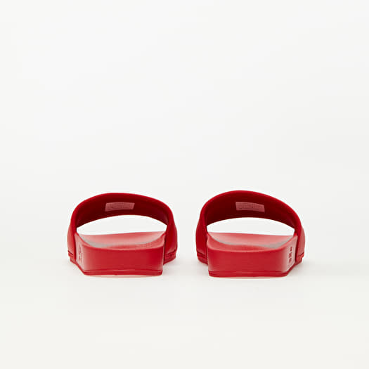 Red north face sliders sale