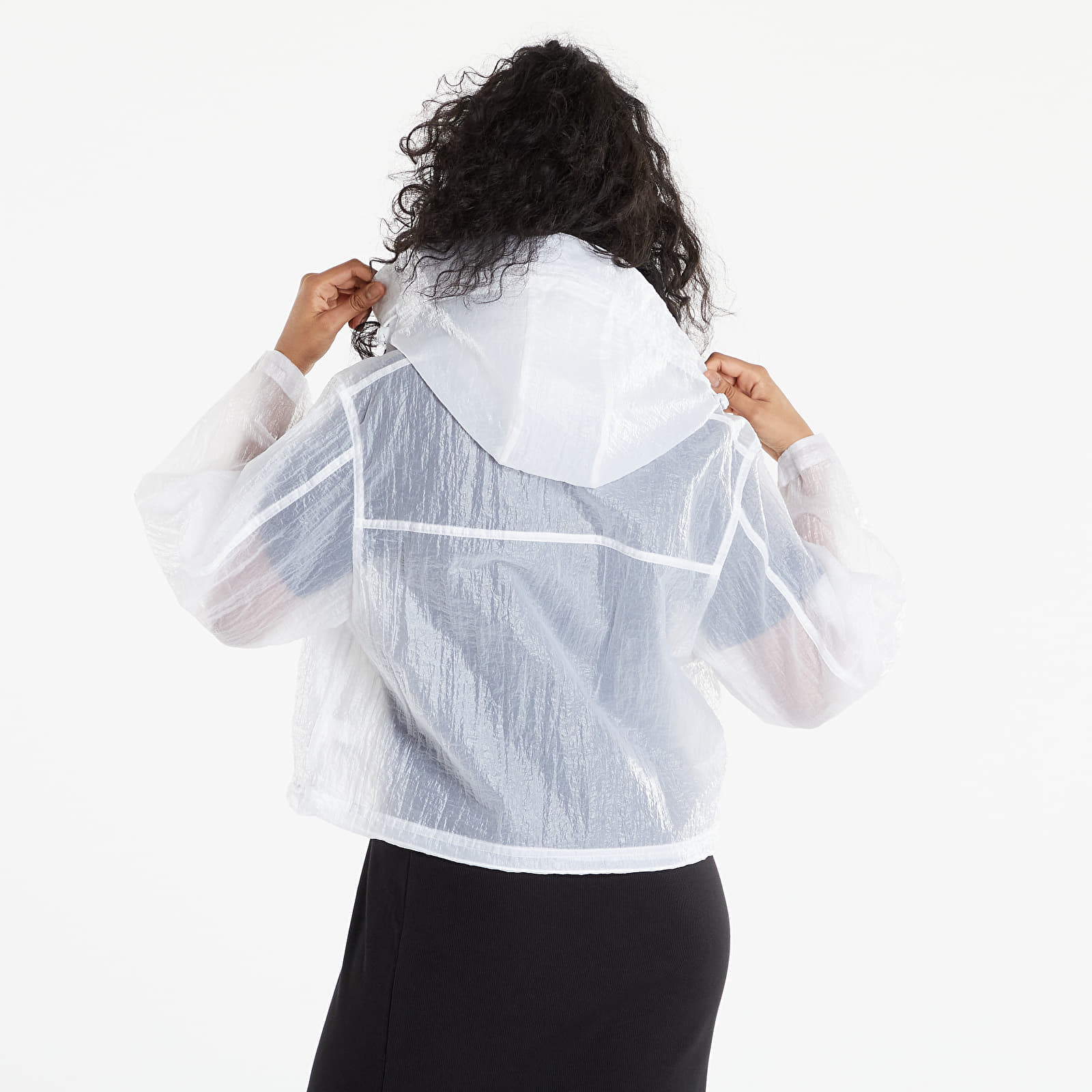 Geci Calvin Klein Jeans Wet Look Oversized Jacket Bright White