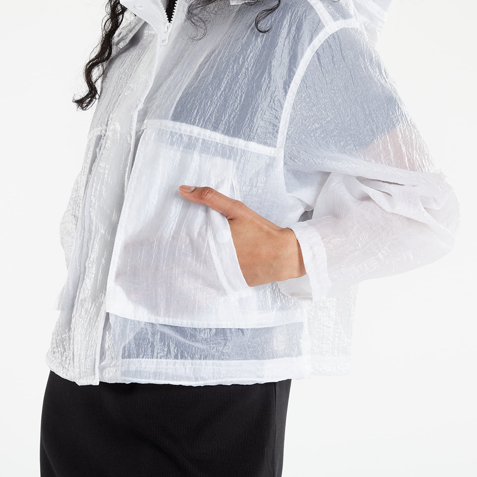 Geci Calvin Klein Jeans Wet Look Oversized Jacket Bright White