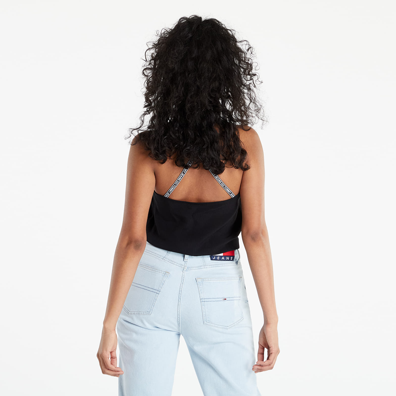 Topy Tommy Jeans Essential Strappy Top Black