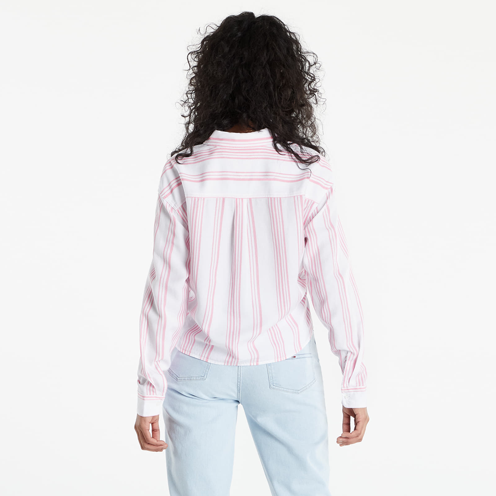 Košele Tommy Jeans Front Tie Stripe Shirt Fresh Pink/ Multi