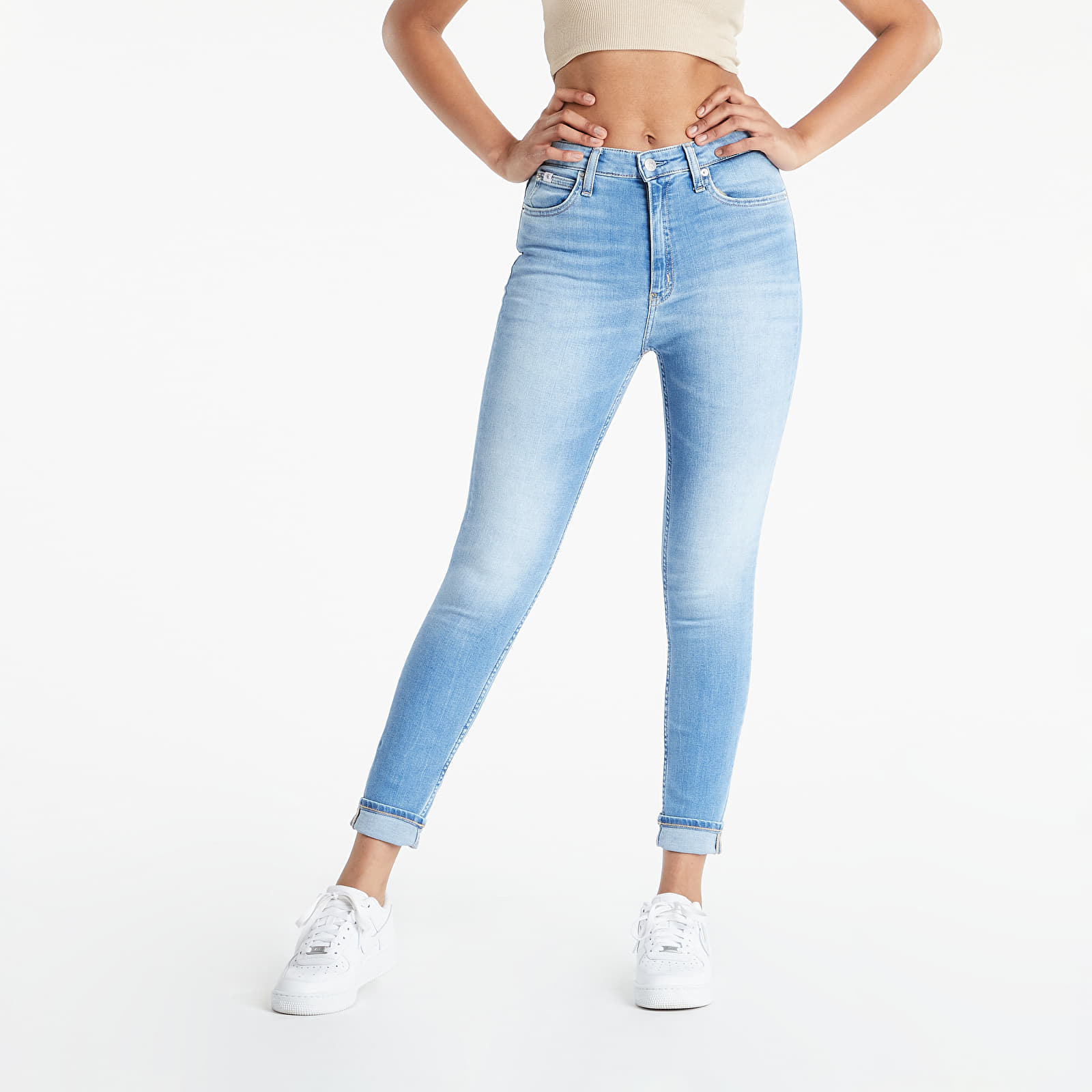 Pantalons Calvin Klein Jeans High Rise Skinny Denim Medium