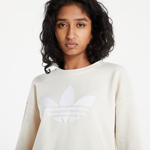 White adidas clearance crew sweatshirt