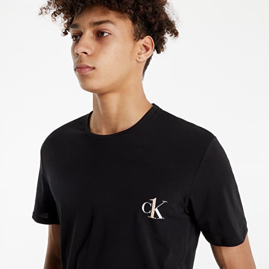 Pyjamas Calvin Klein Short Sleep Set Sleeve Tee Shorts Set Black Fast One Print Footshop