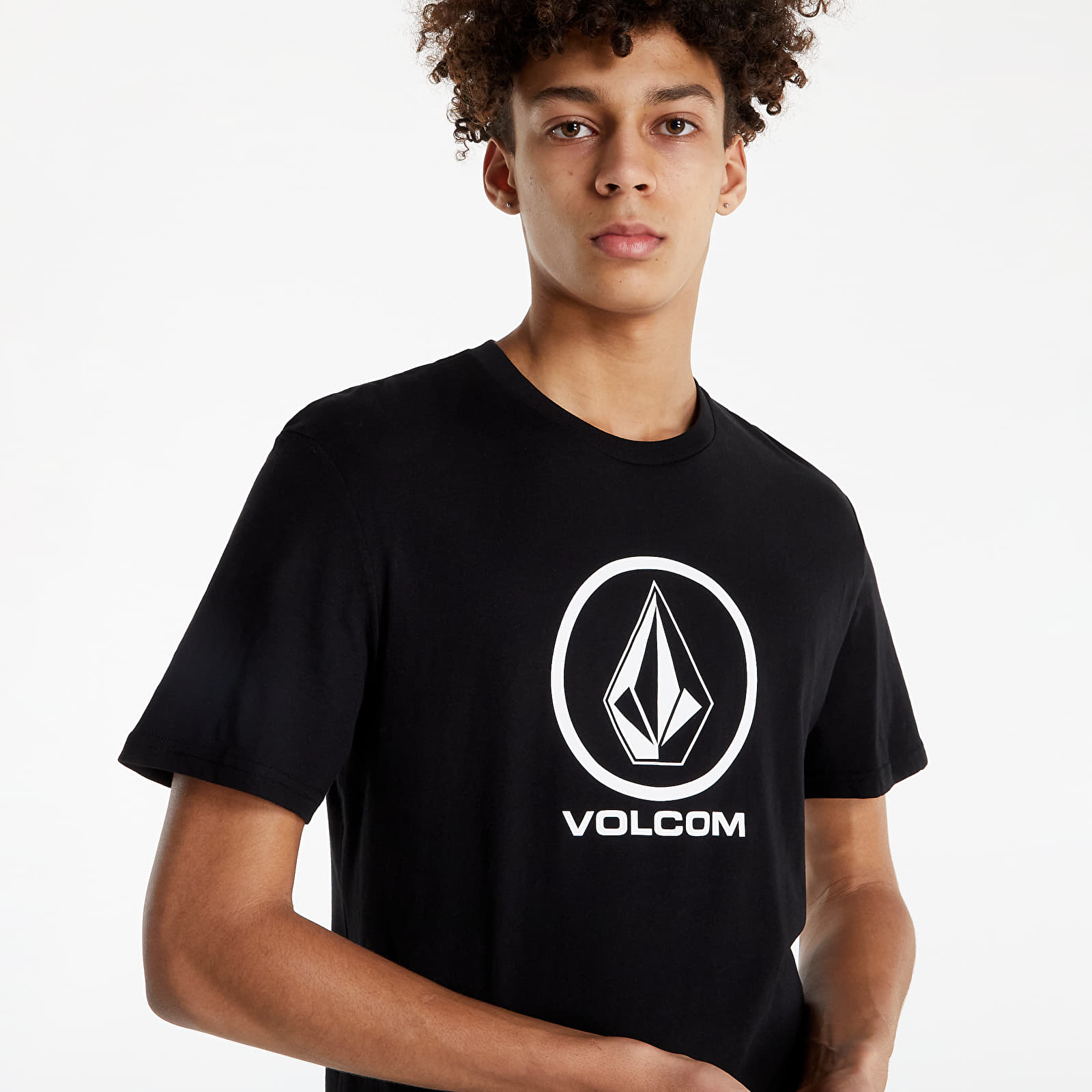 T-shirts Volcom Crisp Stone Basic Screenprint Shortsleeve Tee Black