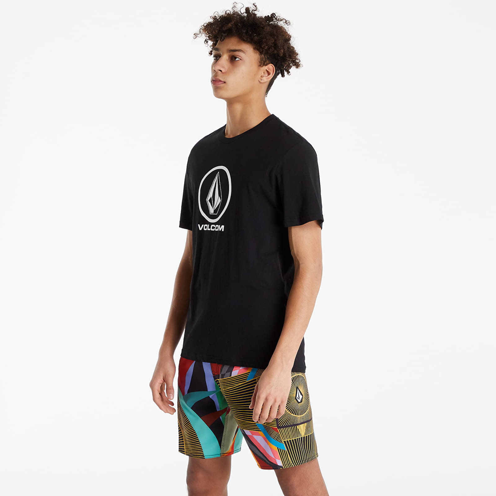T-shirts Volcom Crisp Stone Basic Screenprint Shortsleeve Tee Black