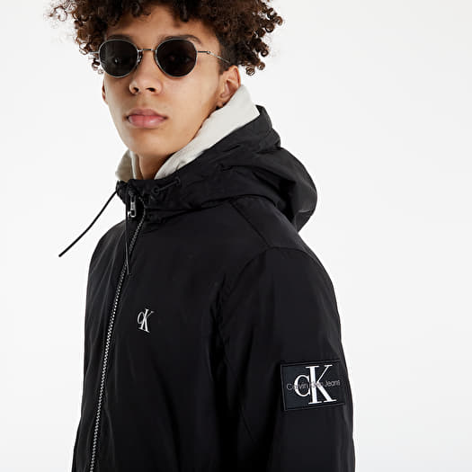 Calvin Klein Jeans Unpadded Hooded Harrington Ck Black Footshop