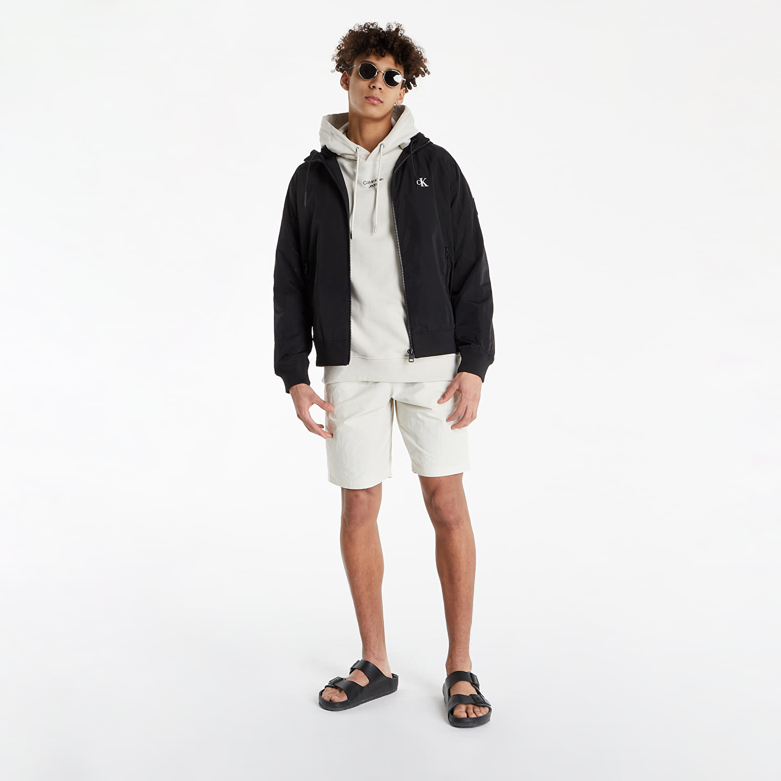 Bundy Calvin Klein Jeans Unpadded Hooded Harrington Ck Black