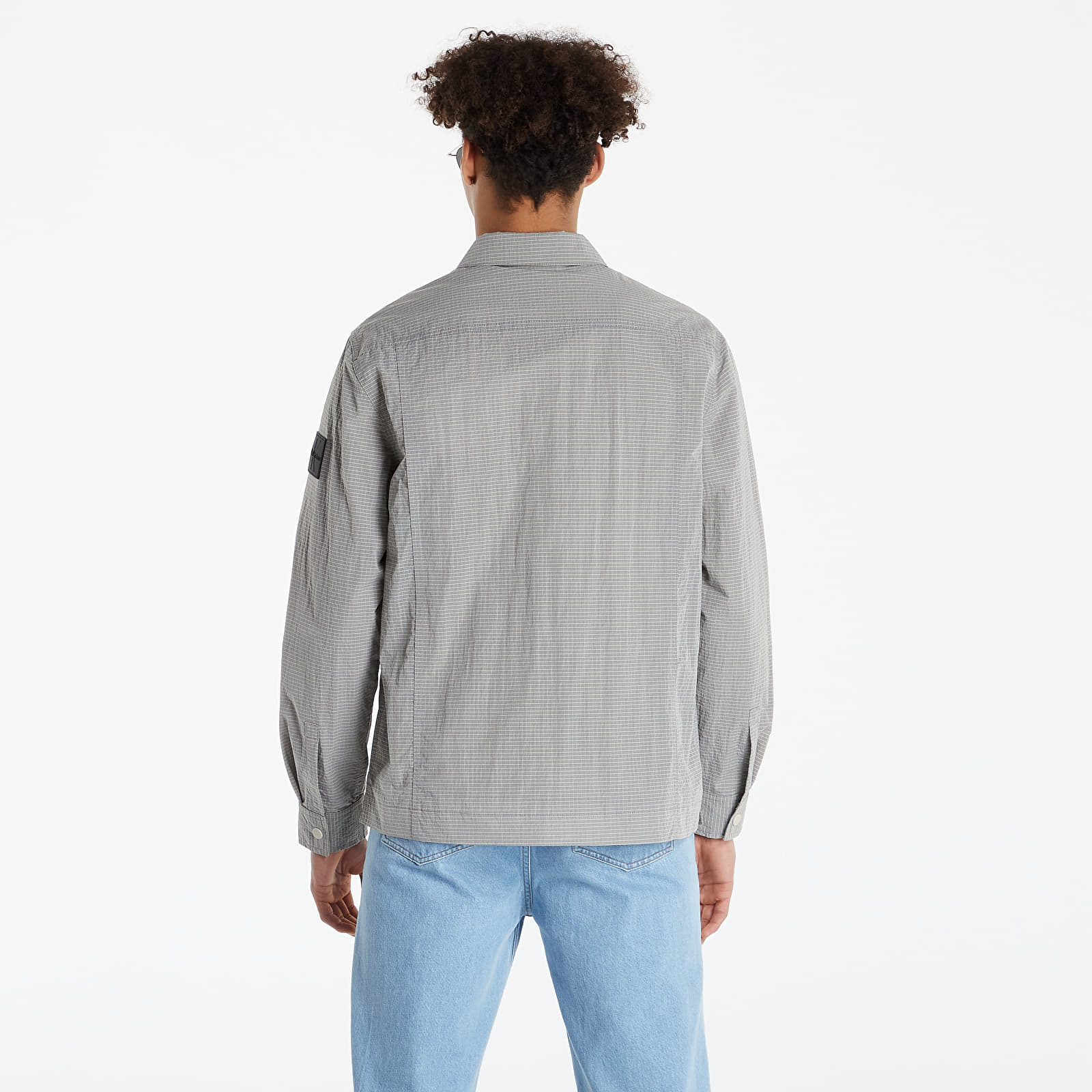 Kurtki Calvin Klein Jeans Ripstop Overshirt Eggshell