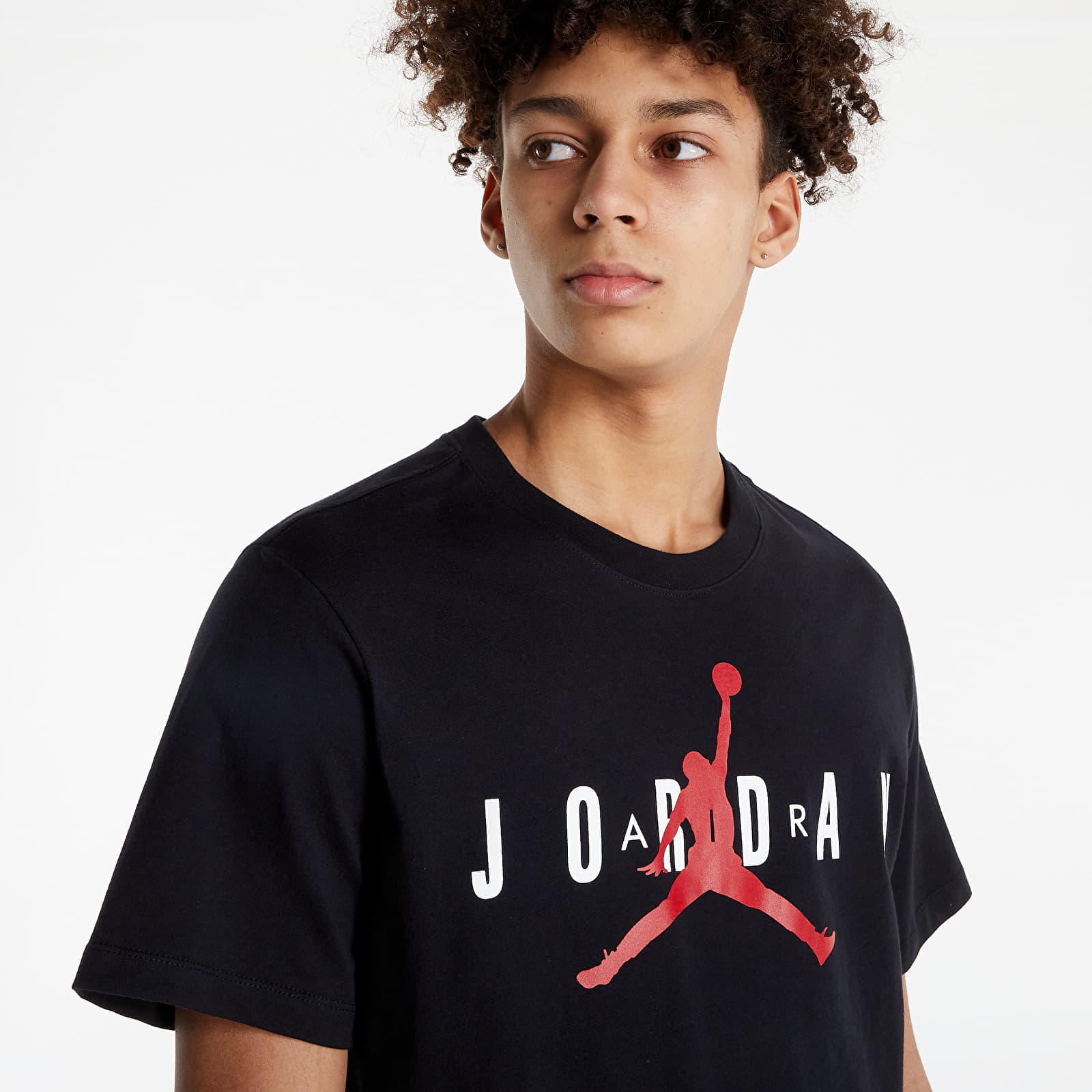 Tricou Jordan Air Wm Tee Black/ White/ Gym Red