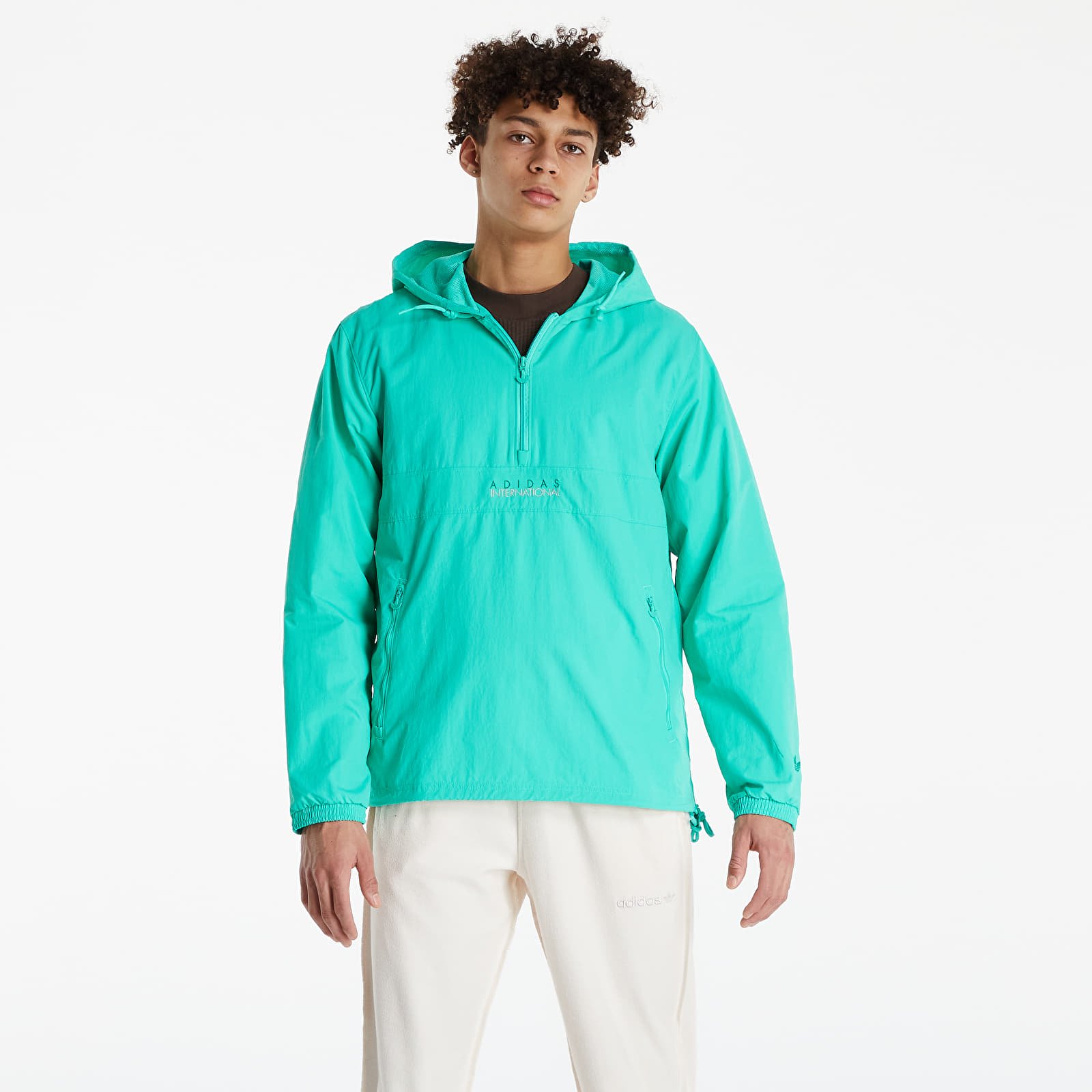 Adidas mint sales green windbreaker