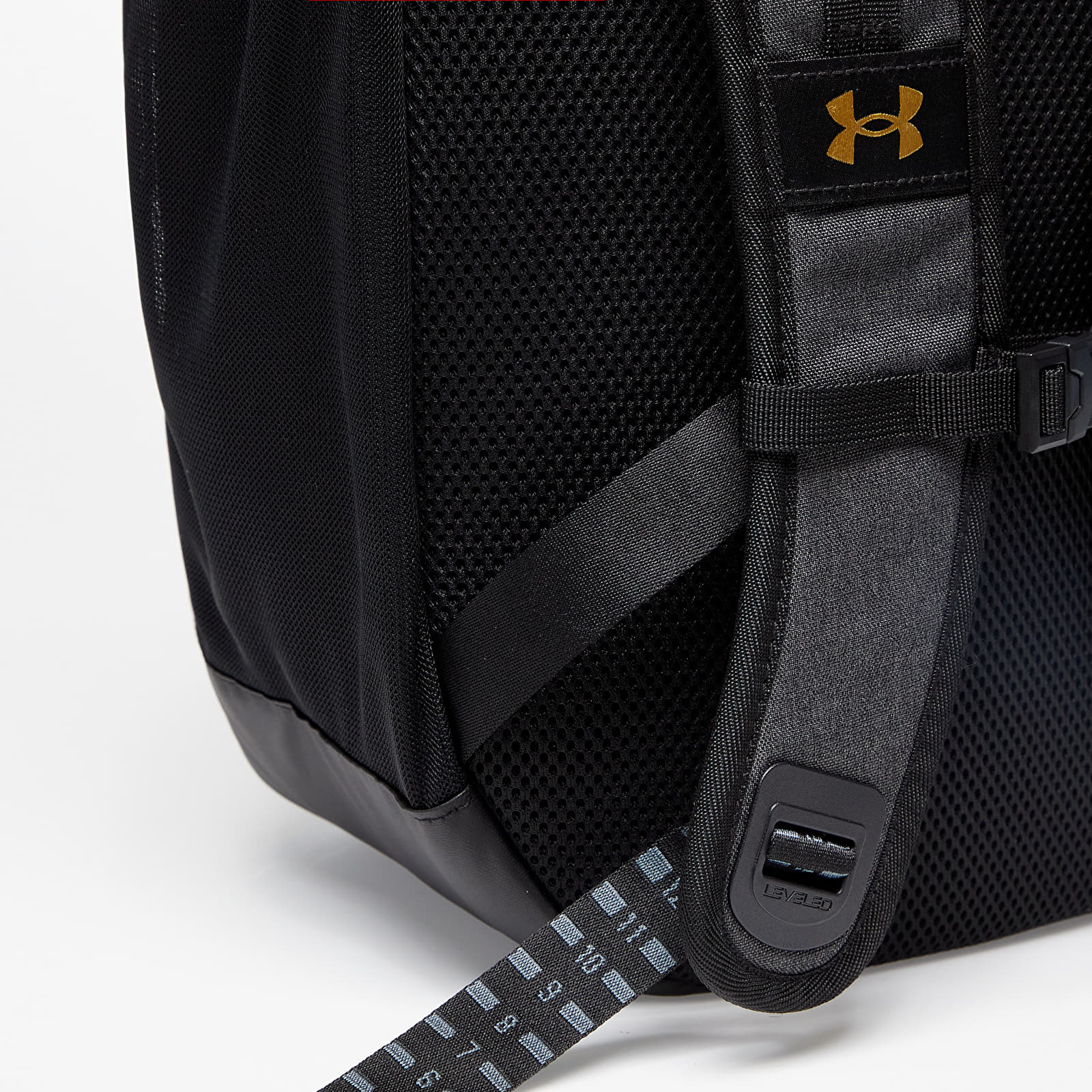 Zaini Under Armour Hustle Pro Backpack Black Medium Heather/ Black/ Metallic Gold