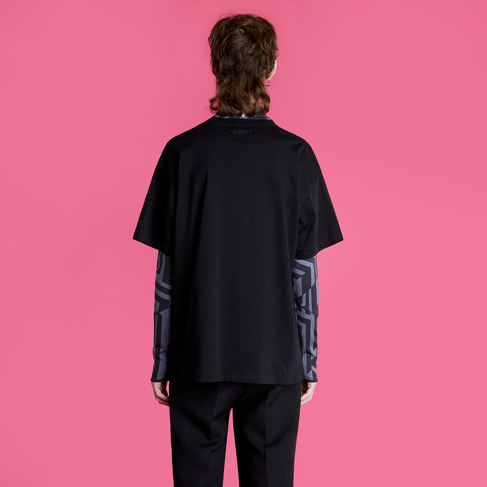 T-shirts RAF SIMONS Big Fit T-Shirt With Rsmiley Print Black
