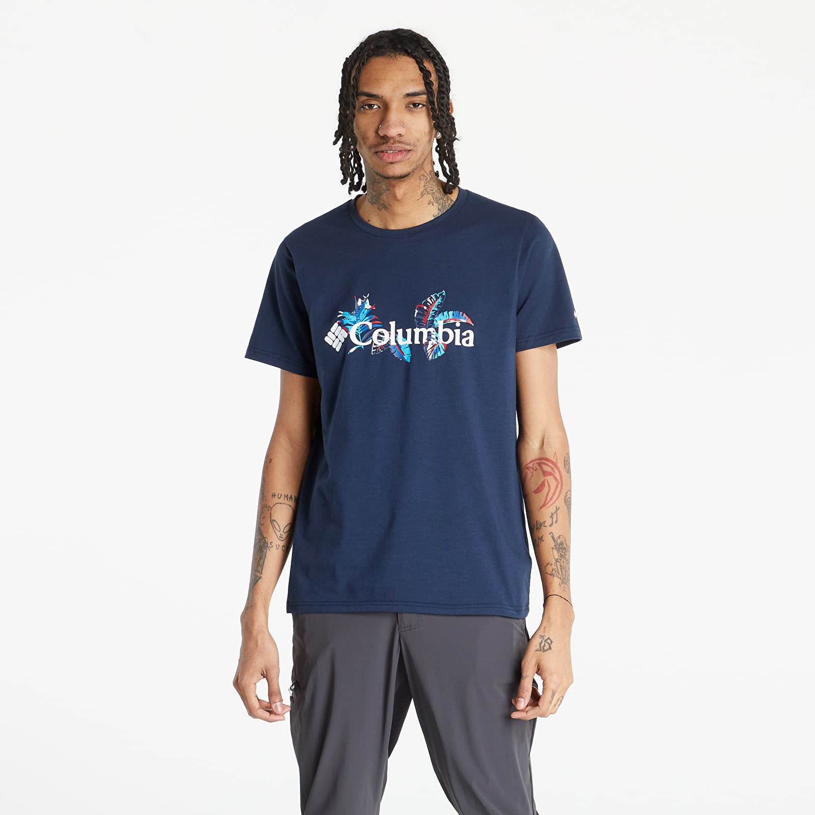Marškinėliai Columbia Men's Sun Trek™ Short Sleeve Graphic Tee Collegiate Navy