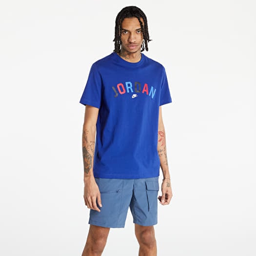 T shirts Jordan Sport Dna Men s Wordmark T Shirt Deep Royal Blue White Footshop