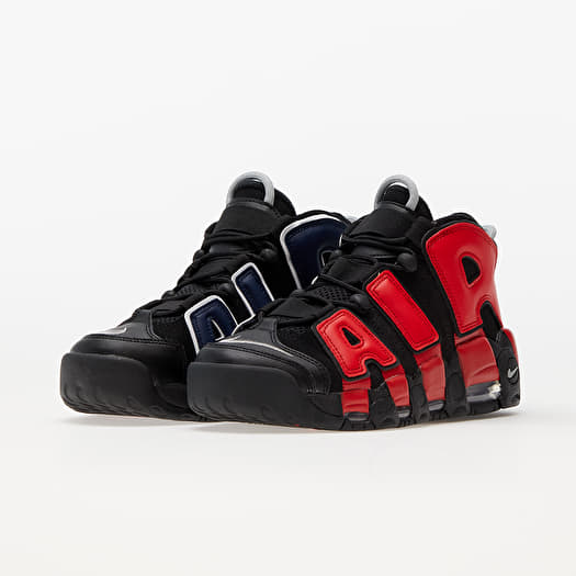 Herenschoenen Nike Air More Uptempo 96 Black University Red Midnight Navy White Footshop